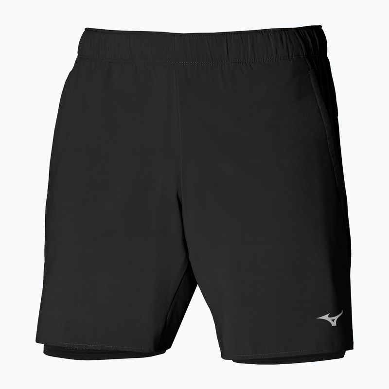 Pantaloncini da corsa da uomo Mizuno Core 7.5 2in1 nero 3