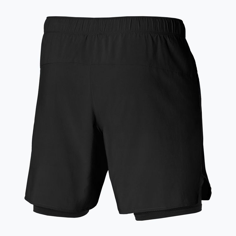 Pantaloncini da corsa da uomo Mizuno Core 7.5 2in1 nero 4