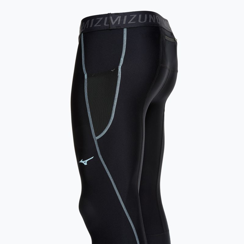 Leggings da corsa da uomo Mizuno BG3000 Long nero/acquifero 3