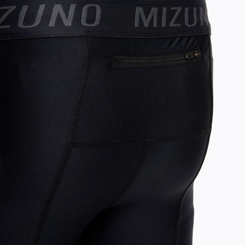 Leggings da corsa da uomo Mizuno BG3000 Long nero/acquifero 6