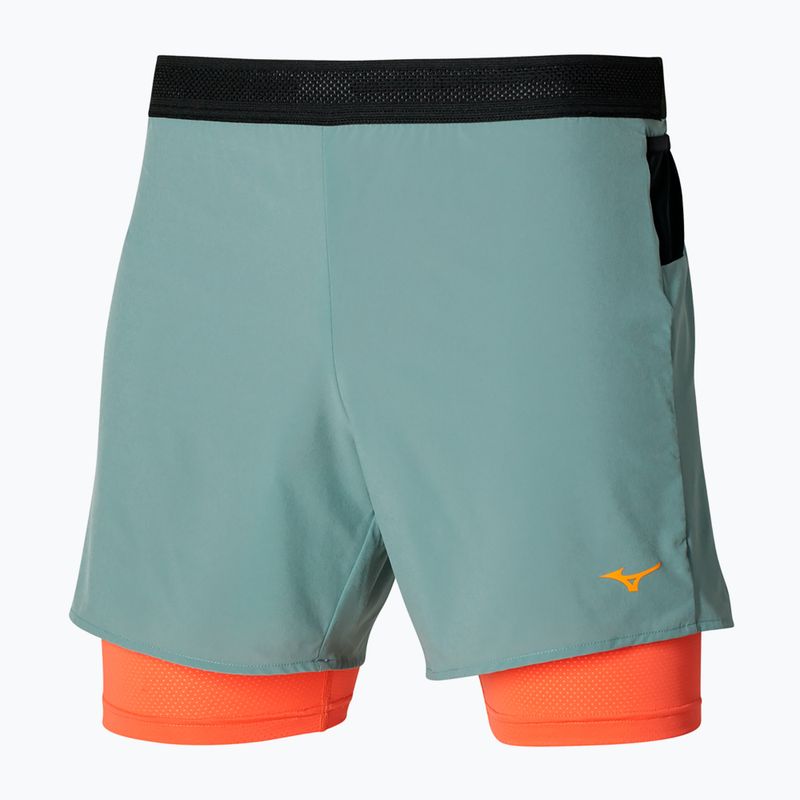 Pantaloncini da corsa Mizuno ER 5.5 2in1 lead/nasturtium da uomo 3