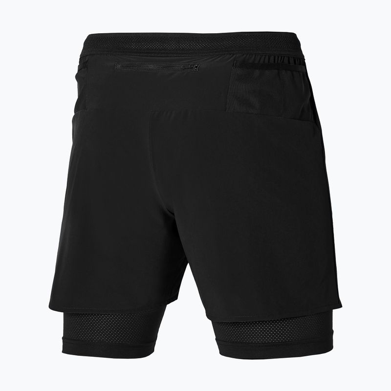 Pantaloncini da corsa Mizuno ER 5.5" 2IN1 da uomo, nero 2
