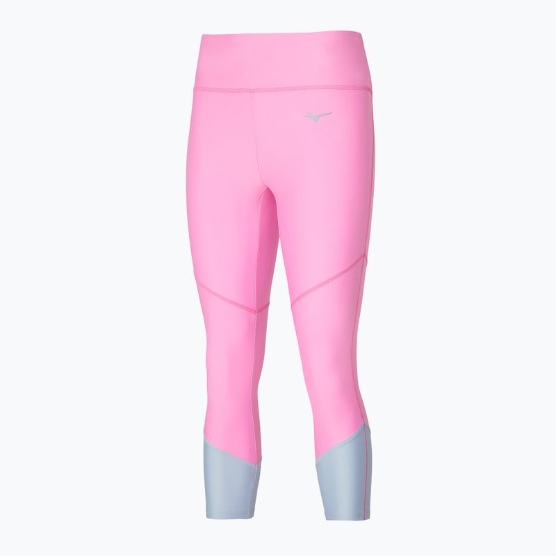 Leggings Mizuno Impulse Core 3/4 lilla in chiffon da donna