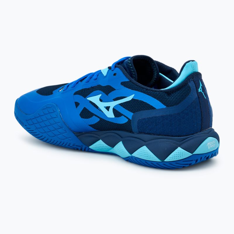 Scarpe da tennis da uomo Mizuno Wave Enforce Tour AC blu mugen/bianco/blu fiume 3