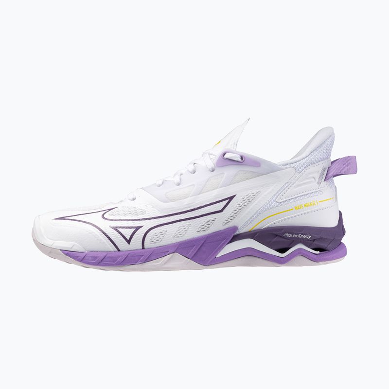 Scarpe da pallamano da donna Mizuno Wave Mirage 5 bianco/patria viola/quince 8