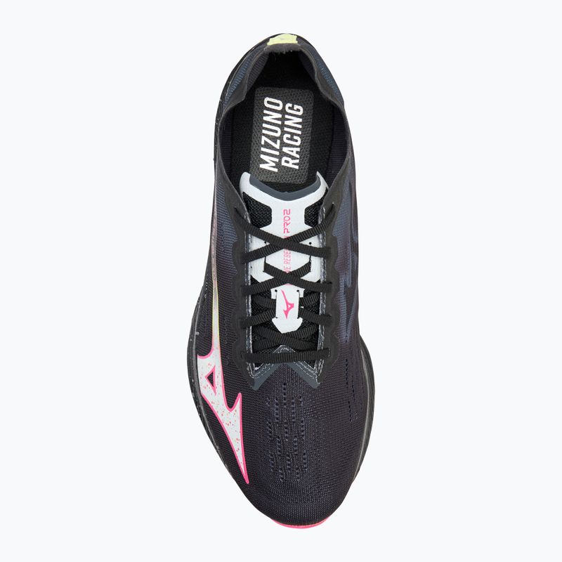 Scarpe da corsa da uomo Mizuno Wave Rebellion Pro 2 nero/argento/rosa tetra 5