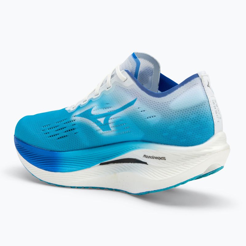 Scarpe da corsa da uomo Mizuno Wave Rebellion Pro 2 blu fiume/bluugen/bianco 3