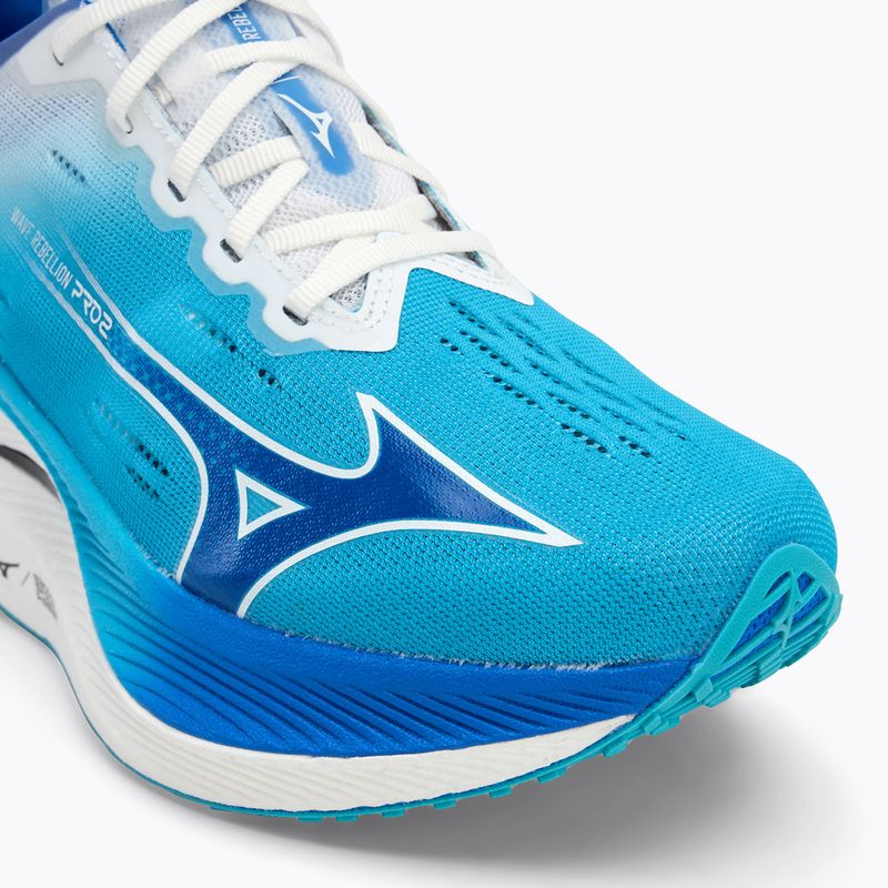 Scarpe da corsa da uomo Mizuno Wave Rebellion Pro 2 blu fiume/bluugen/bianco 7