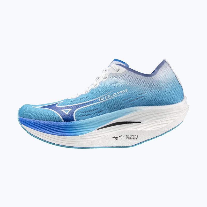 Scarpe da corsa da donna Mizuno Wave Rebellion Pro 2 blu fiume/bluugen/bianco 8