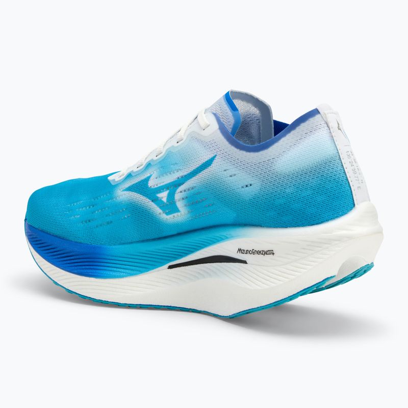 Scarpe da corsa da donna Mizuno Wave Rebellion Pro 2 blu fiume/bluugen/bianco 3