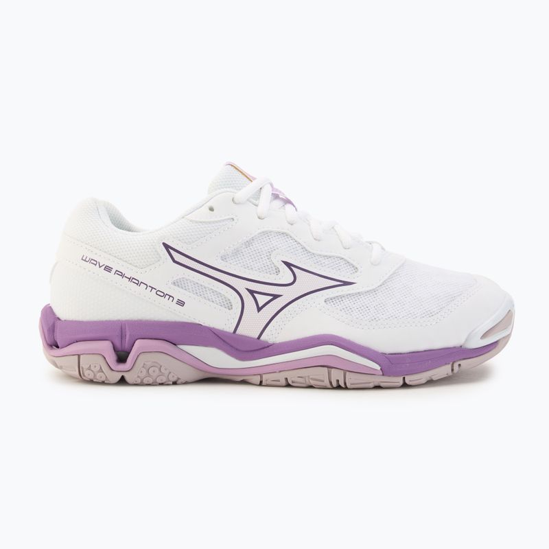Scarpe da pallamano da donna Mizuno Wave Phantom 3 bianco/patria viola/quince 2