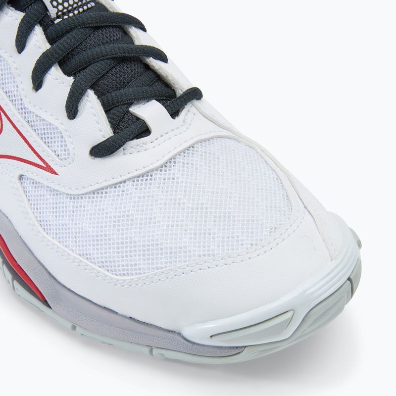 Scarpe da pallamano da uomo Mizuno Wave Phantom 3 bianco/salsa/nero 7