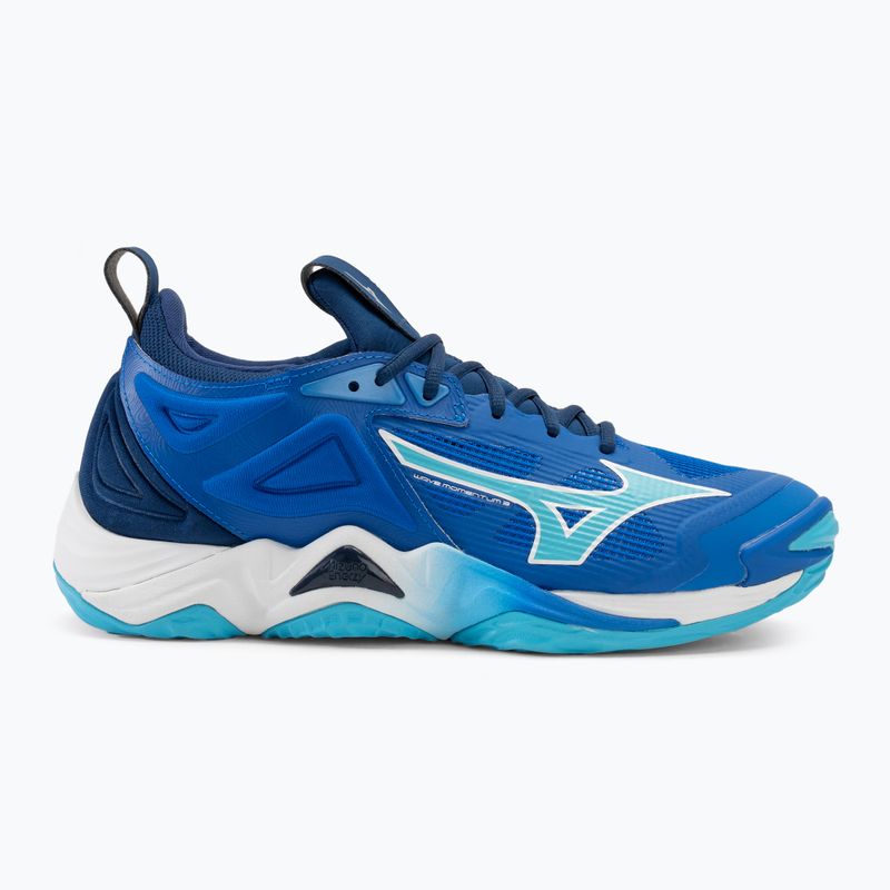 Scarpe da pallavolo da uomo Mizuno Wave Momentum 3 blu mugen/bianco/blu estense 2