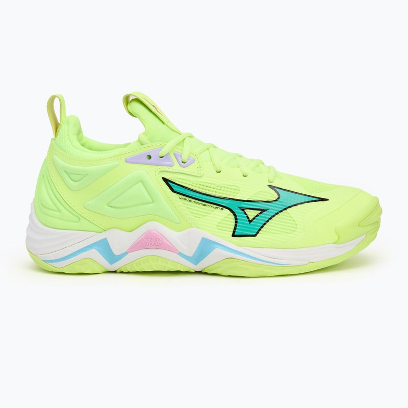 Mizuno Wave Momentum 3 scarpe da pallavolo neo lime/nero/splish splash 2