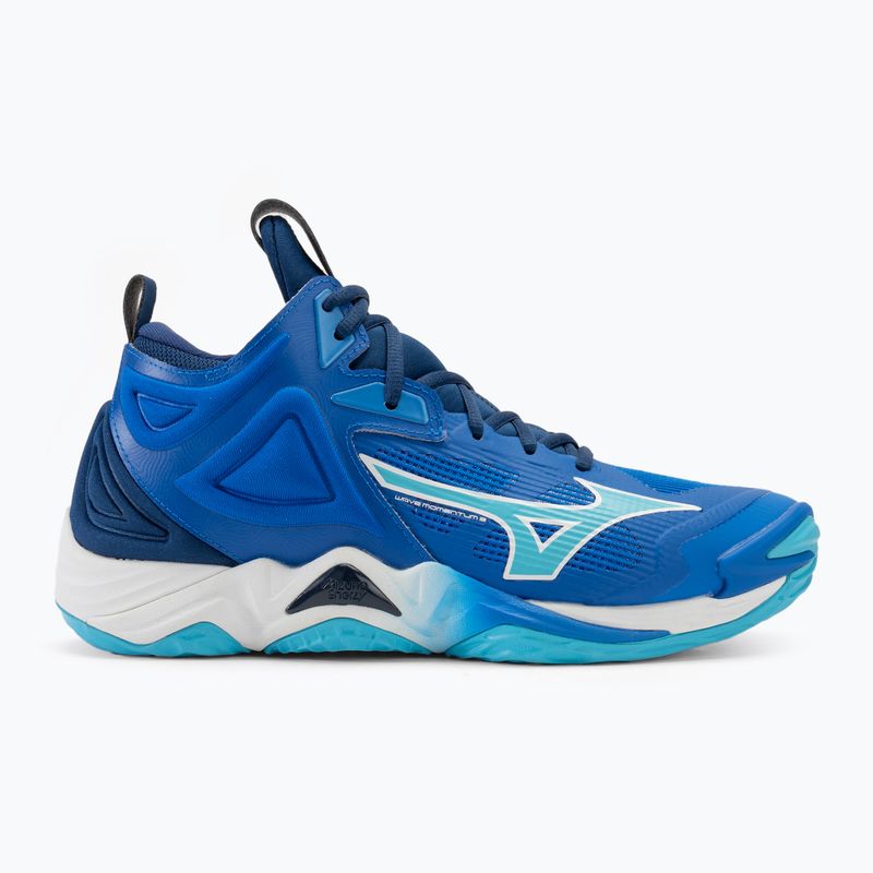 Scarpe da pallavolo da uomo Mizuno Wave Momentum 3 Mid blu mugen/bianco/blu estate 2