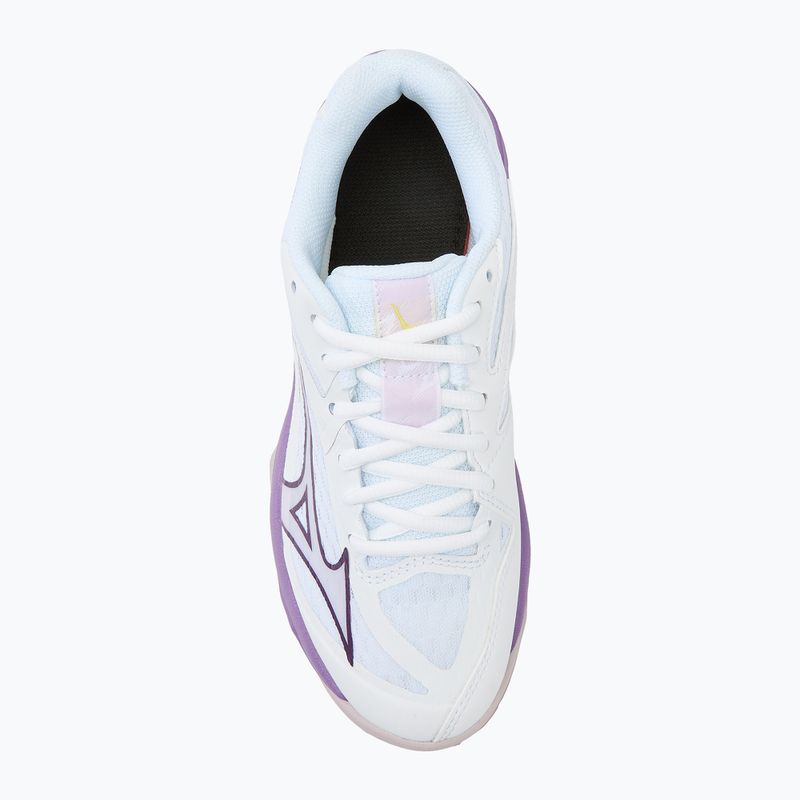 Scarpe da pallavolo per bambini Mizuno Lightning Star Z7 bianco/viola patrizia/coppia 5