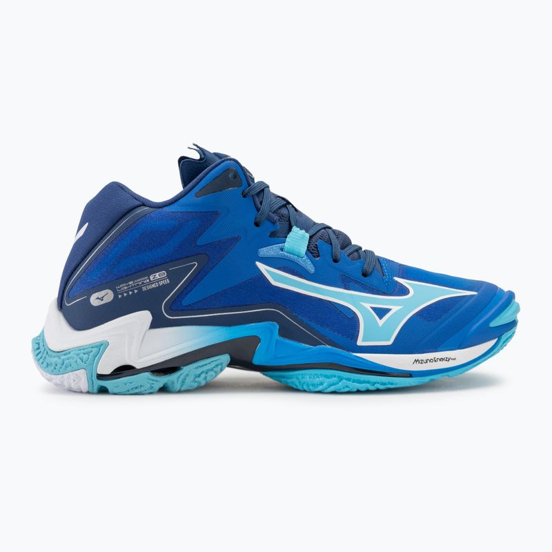 Scarpe da pallavolo da uomo Mizuno Wave Lightning Z8 Mid blu mugen/bianco/blu estense 2