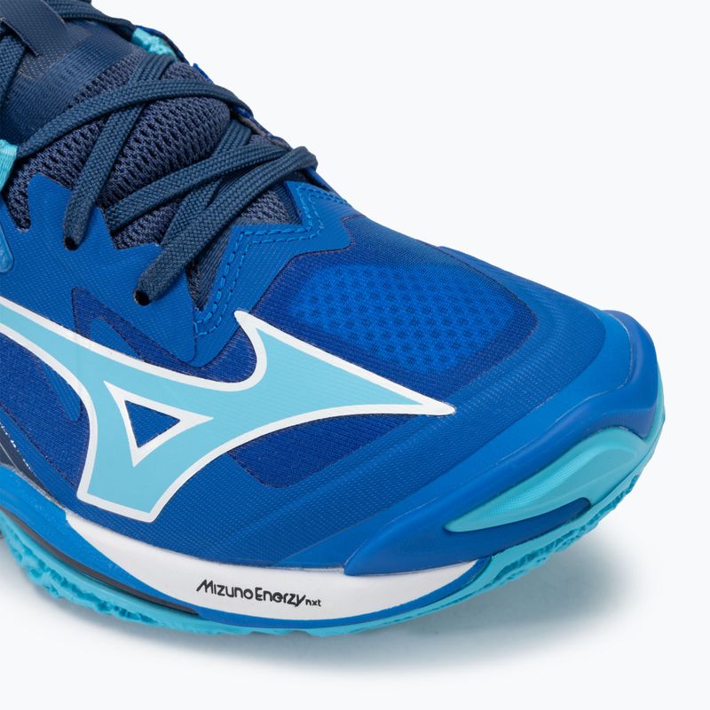 Scarpe da pallavolo da uomo Mizuno Wave Lightning Z8 Mid blu mugen/bianco/blu estense 7