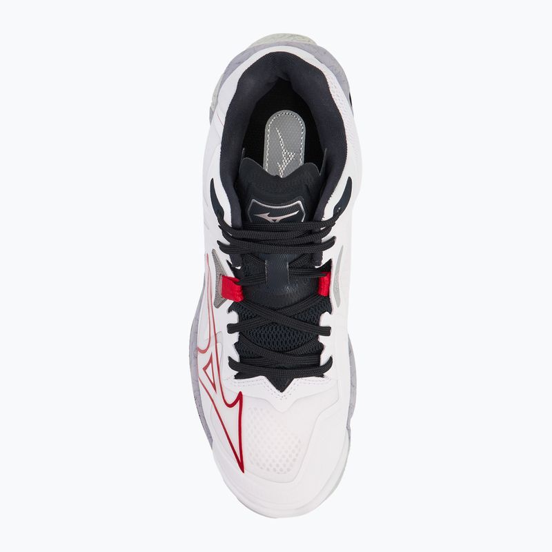 Scarpe da pallavolo Mizuno Wave Lightning Z8 Mid bianco/salsa/nero 5