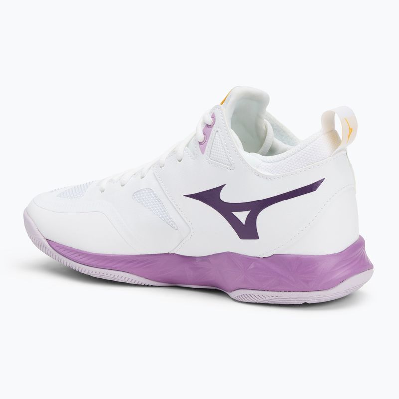 Scarpe da pallavolo da donna Mizuno Wave Dimension Mid bianco/viola patrizia/vintage 3