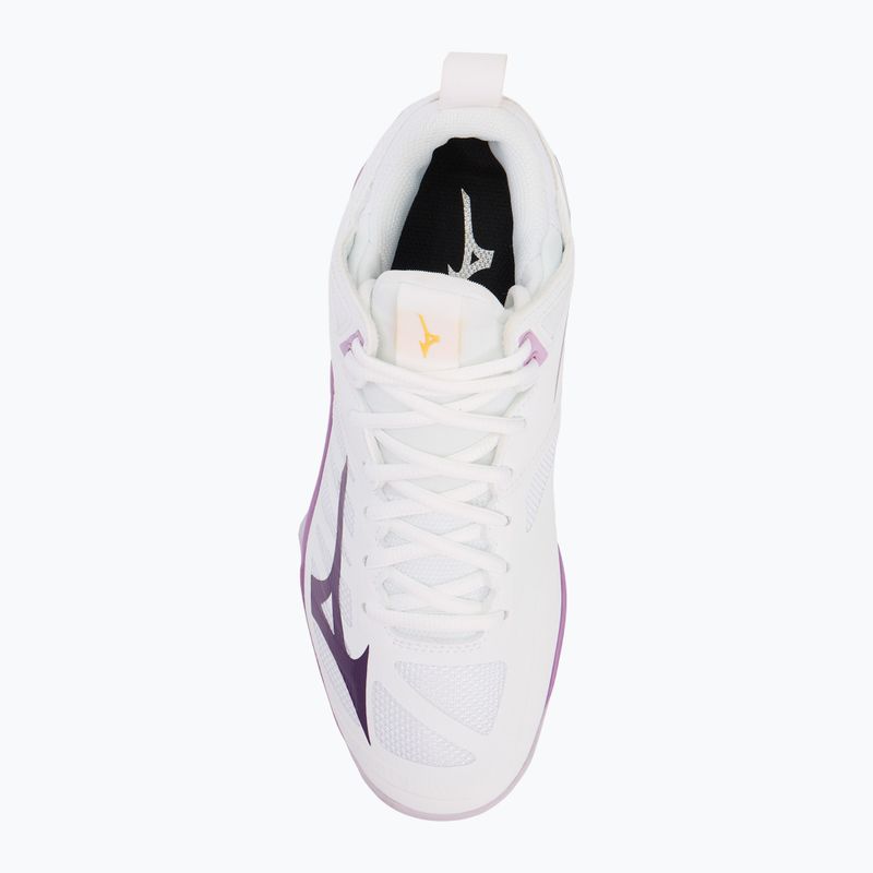 Scarpe da pallavolo da donna Mizuno Wave Dimension Mid bianco/viola patrizia/vintage 5