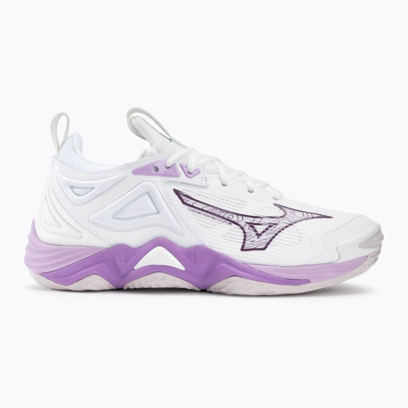 Scarpe da pallavolo da donna Mizuno Wave Momentum 3 bianco/viola patrizia/vintage 2