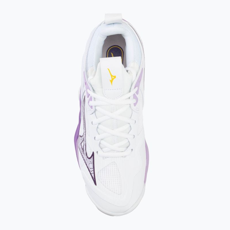 Scarpe da pallavolo da donna Mizuno Wave Momentum 3 bianco/viola patrizia/vintage 5