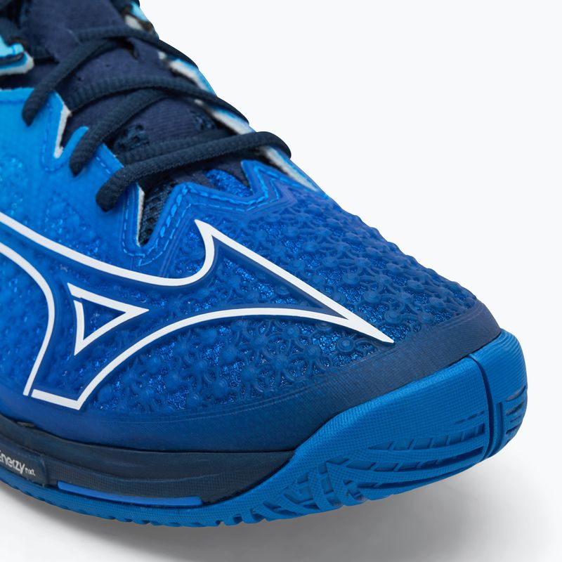 Scarpe da tennis da uomo Mizuno Wave Exceed Tour 6 AC blu mugen/bianco/azzurro vestito 7
