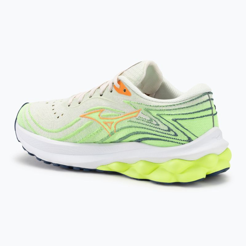 Scarpe da corsa da donna Mizuno Wave Skyrise 5 pristine/vibrant orange/mizuno neo lime 3