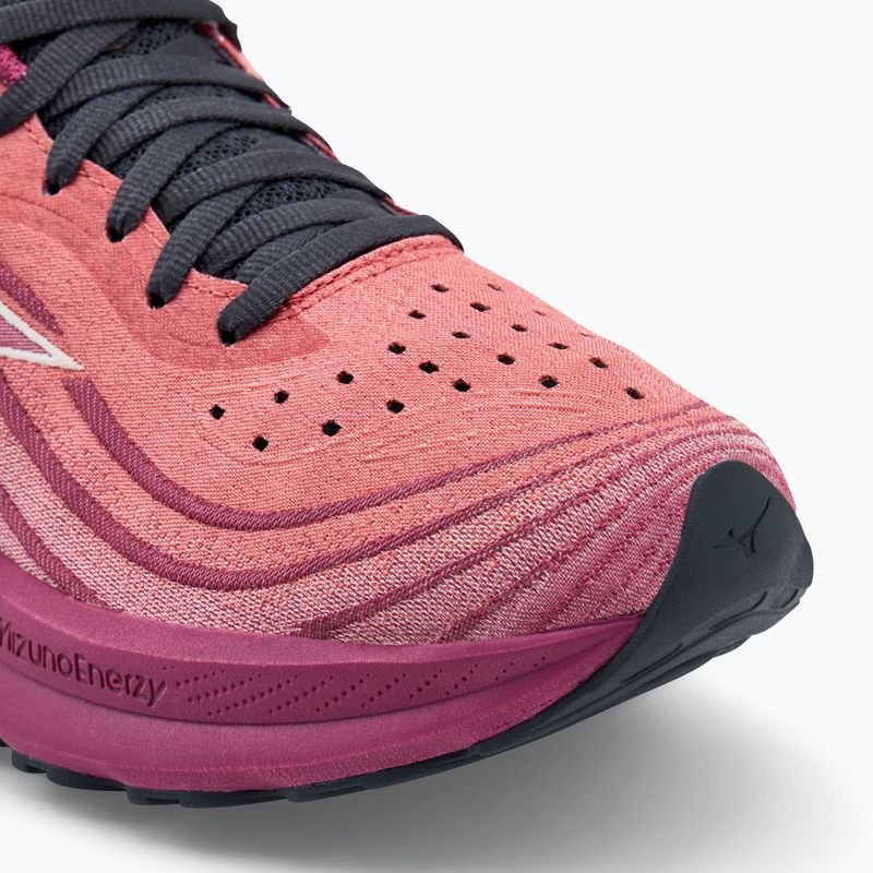 Scarpe da corsa da donna Mizuno Wave Skyrise 5 rosso minerale/sabbia bianca/quarzo viola 7