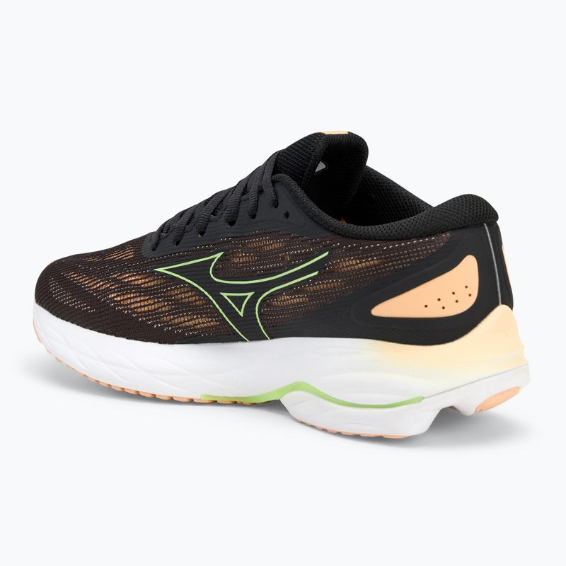 Scarpe da corsa da donna Mizuno Wave Ultima 15 nero/mizuno neo lime/apricot ice 3