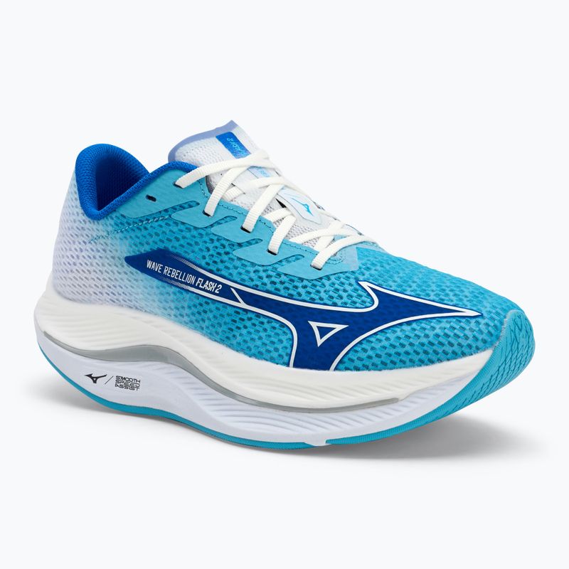 Scarpe da corsa da uomo Mizuno Wave Rebellion Flash 2 blu fiume / blu mugen / bianco