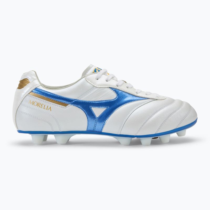 Mizuno Morelia II Elite Md bianco/blu laser/oro scarpe da calcio da uomo 2