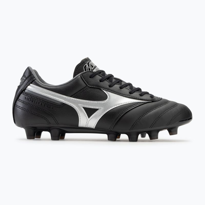 Scarpe da calcio Mizuno Morelia II Pro MD uomo nero/galassia argento/ombra scura 2