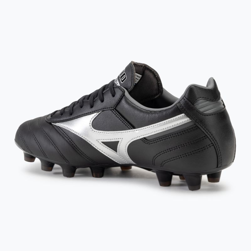 Scarpe da calcio Mizuno Morelia II Pro MD uomo nero/galassia argento/ombra scura 3