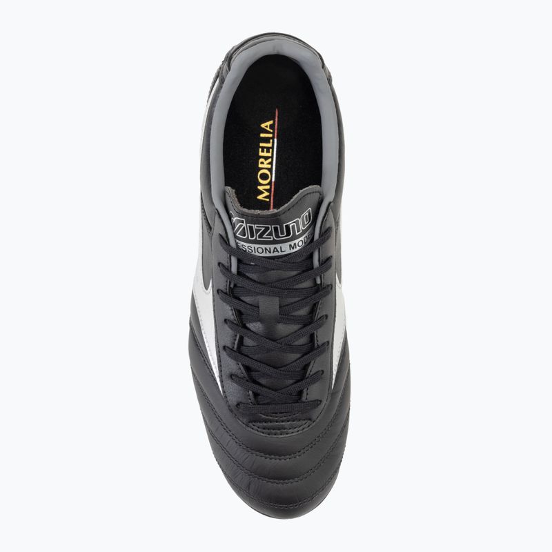 Scarpe da calcio Mizuno Morelia II Pro MD uomo nero/galassia argento/ombra scura 5