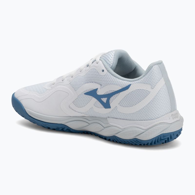 Scarpe da tennis da donna Mizuno Wave Enforce Court CC bianco/blu parigino/ plein air 3