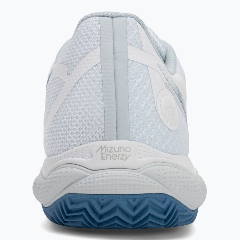Scarpe da tennis da donna Mizuno Wave Enforce Court CC bianco/blu parigino/ plein air 6