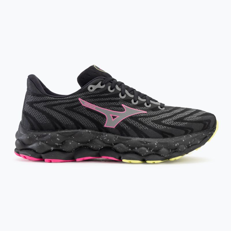 Scarpe da corsa da uomo Mizuno Wave Sky 8 nero/argento/rosa tetra 2