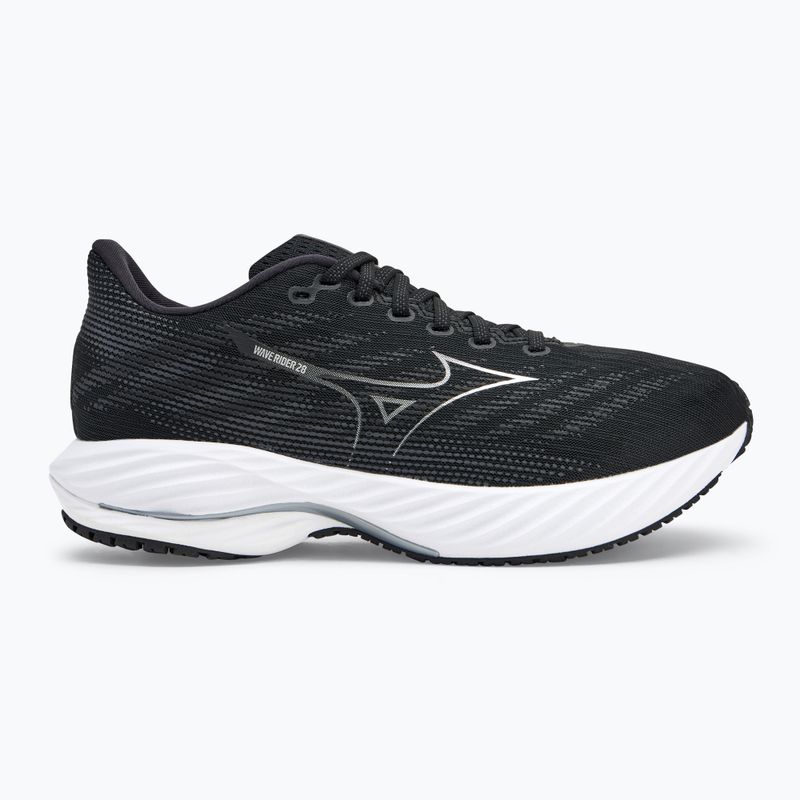 Scarpe da corsa da uomo Mizuno Wave Rider 28 2E nero/argento/ebano 2