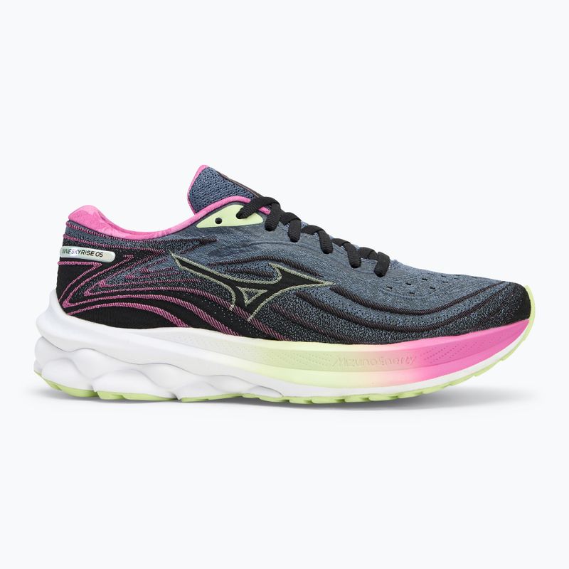 Scarpe da corsa da donna Mizuno Wave Skyrise 5 Roxy vento selvaggio/nero/rosebud 2