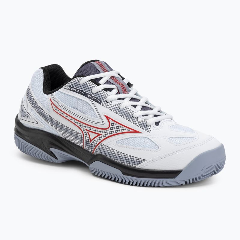 Uomo Mizuno Break Shot 4 Padel bianco/salsa/aleuziano padel scarpa