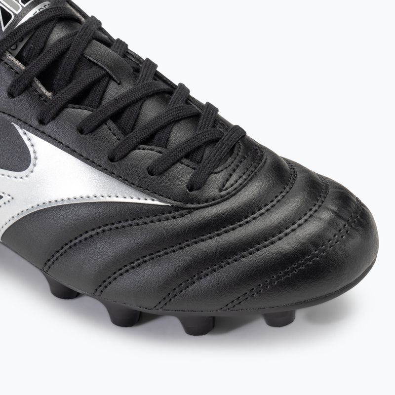 Scarpe da calcio Mizuno Morelia II Club FG uomo nero/galassia argento/ombra scura 7