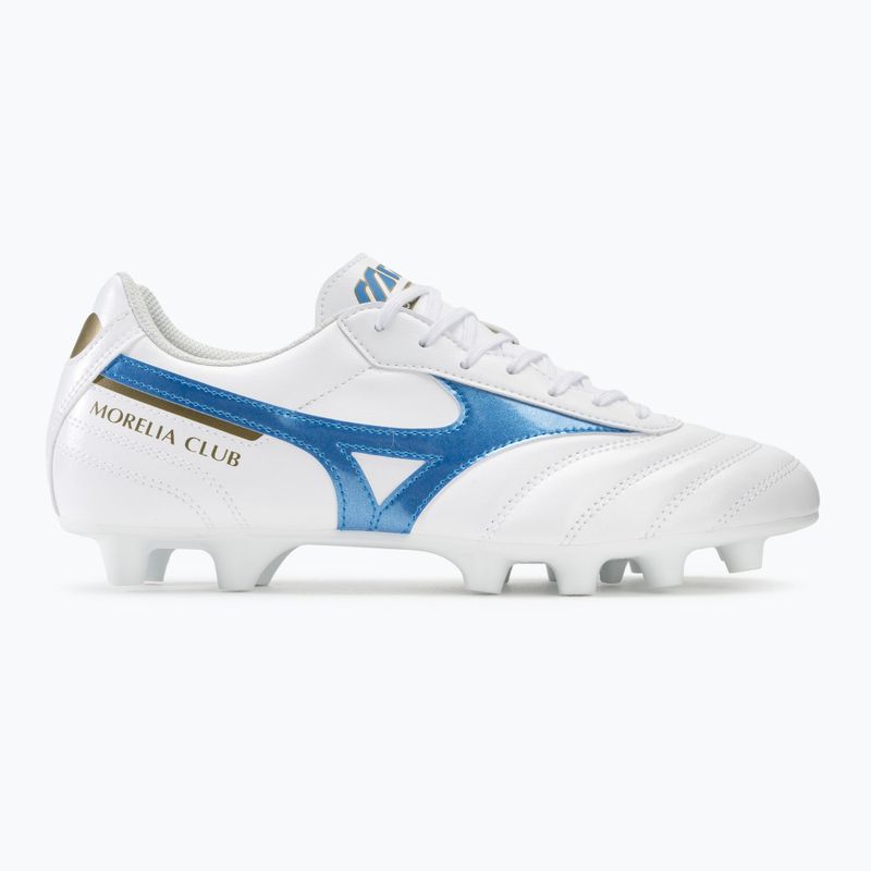 Mizuno Morelia II Club FG bianco/blu laser/oro scarpe da calcio da uomo 2