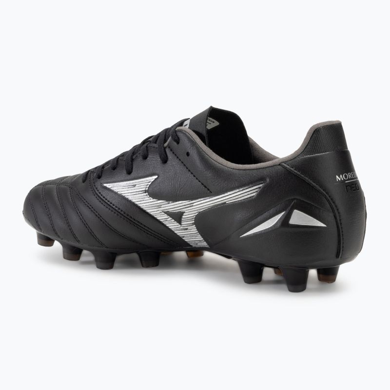 Scarpe da calcio Mizuno Morelia Neo IV Pro FG uomo nero/galassia argento 3