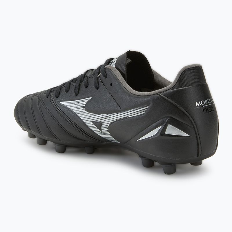 Scarpe da calcio Mizuno Morelia Neo IV Pro AG nero/argento galassia da uomo 3