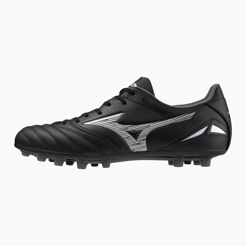 Scarpe da calcio Mizuno Morelia Neo IV Pro AG nero/argento galassia da uomo