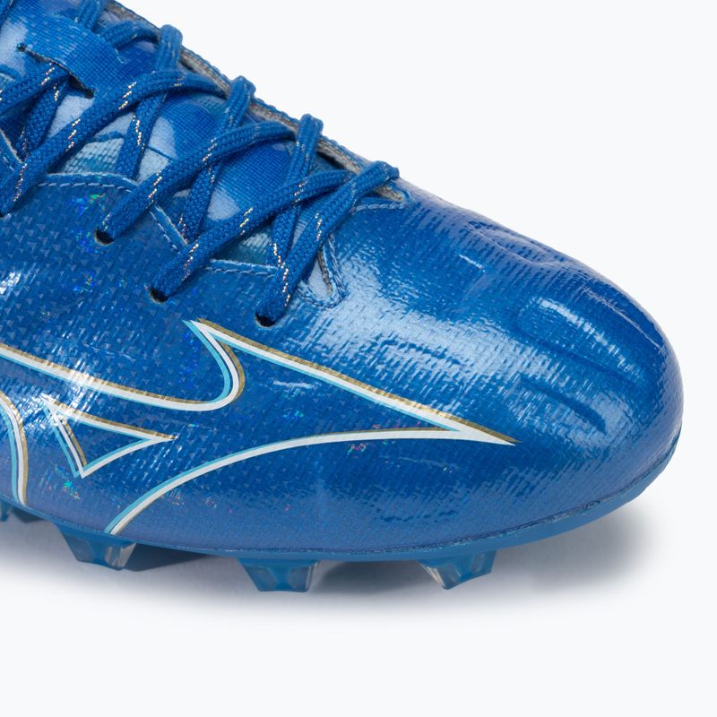 Scarpe da calcio da uomo Mizuno α Elite FG bianco/blu laser/oro 7