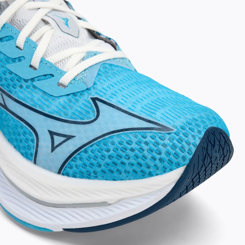 Scarpe da corsa da donna Mizuno Wave Rebellion Flash 2 blu fiume/blu wing teal/bianco 7