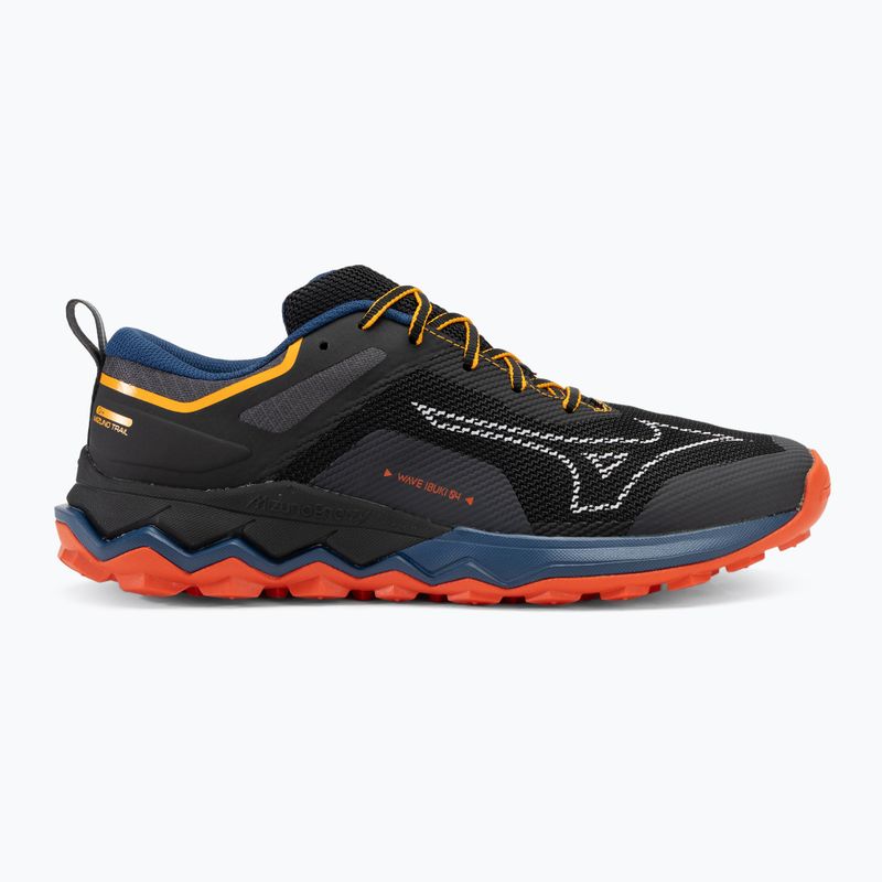 Scarpe da corsa da uomo Mizuno Wave Ibuki 4 ebano/bianco/arancio piccante 2